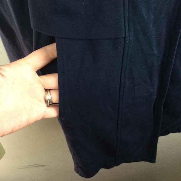Cabi Lido Collarless Button Front Mid-Length Navy Ponte Knit Jacket Size Small - Picture 7 of 14